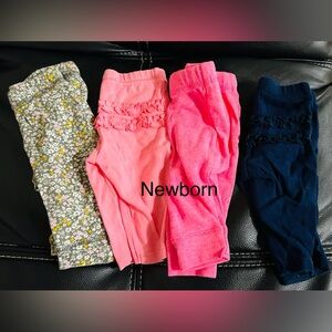 Floral, Pink, and Navy Kids Bottoms bundle